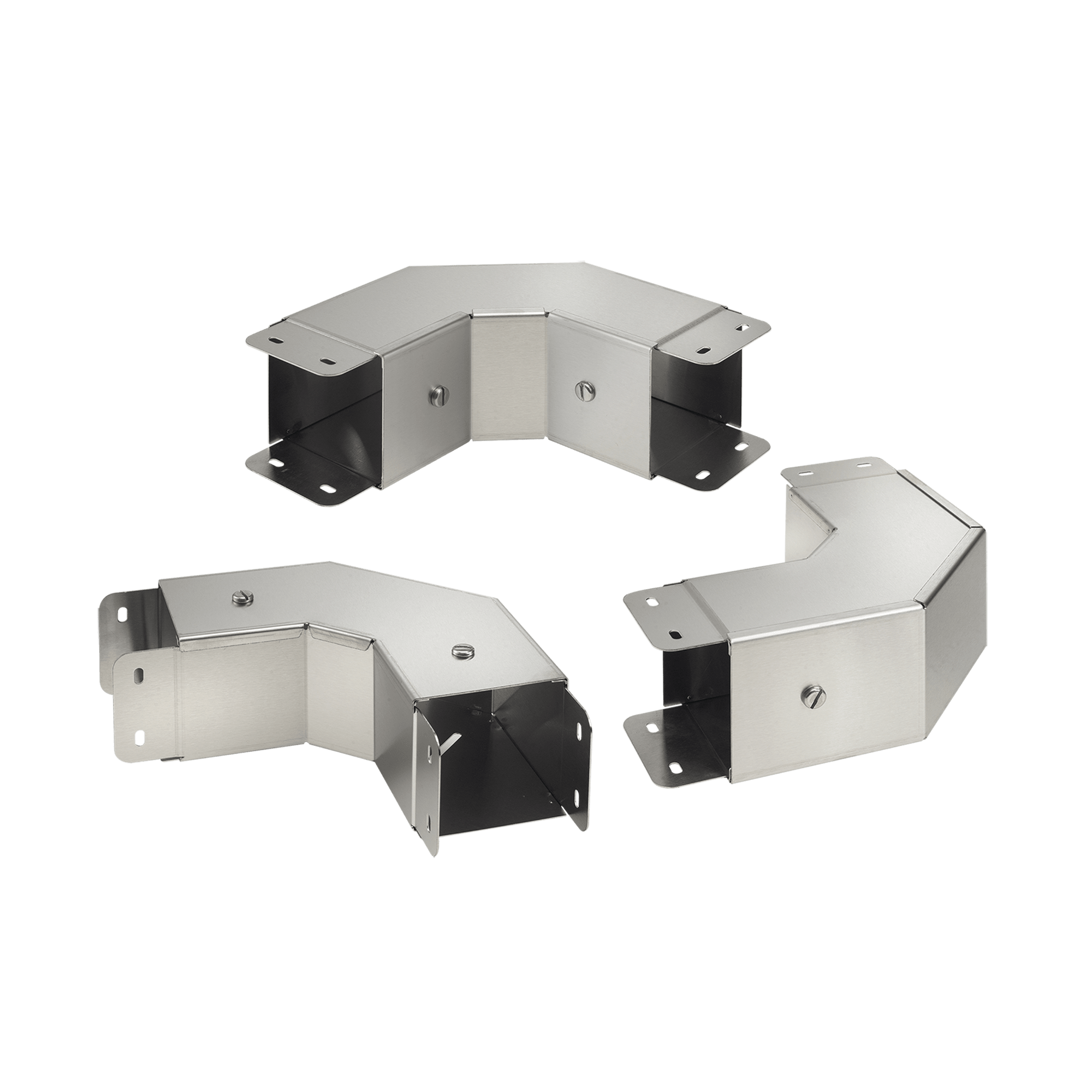 NVENT HOFFMAN - Gomito a 90 gradi Clean Tray con profilo sup. incl. all'interno 4,00x4,00, spazzolato, SS304