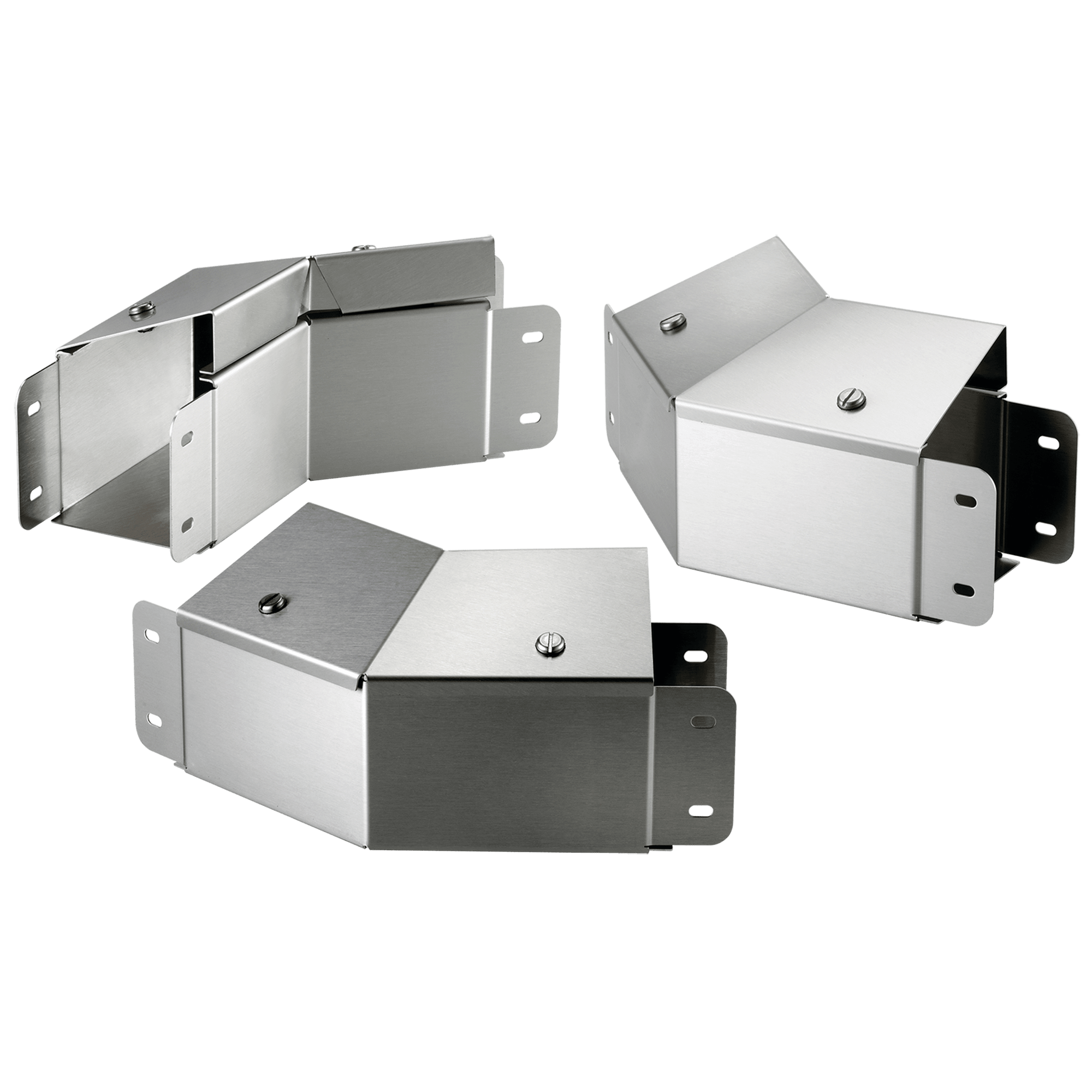 NVENT HOFFMAN - Gomito a 45 gradi Clean Tray con profilo superiore inclinato all'esterno, 4,00x4,00, spazzolato, SS304