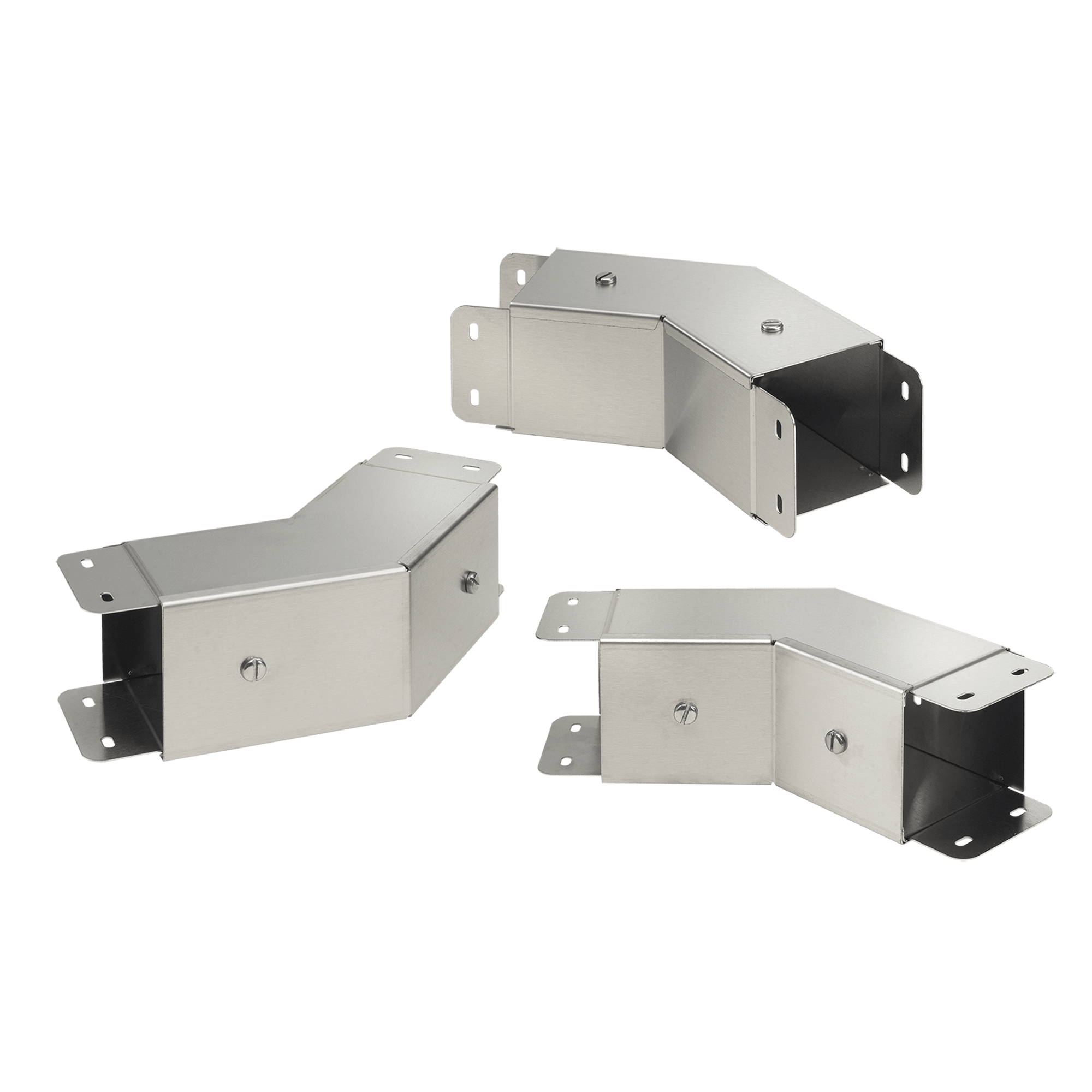 NVENT HOFFMAN - Gomito a 45 gradi Clean Tray con profilo sup. perf. inclinato all'interno, 4,00x4,00, spazzolato, SS304