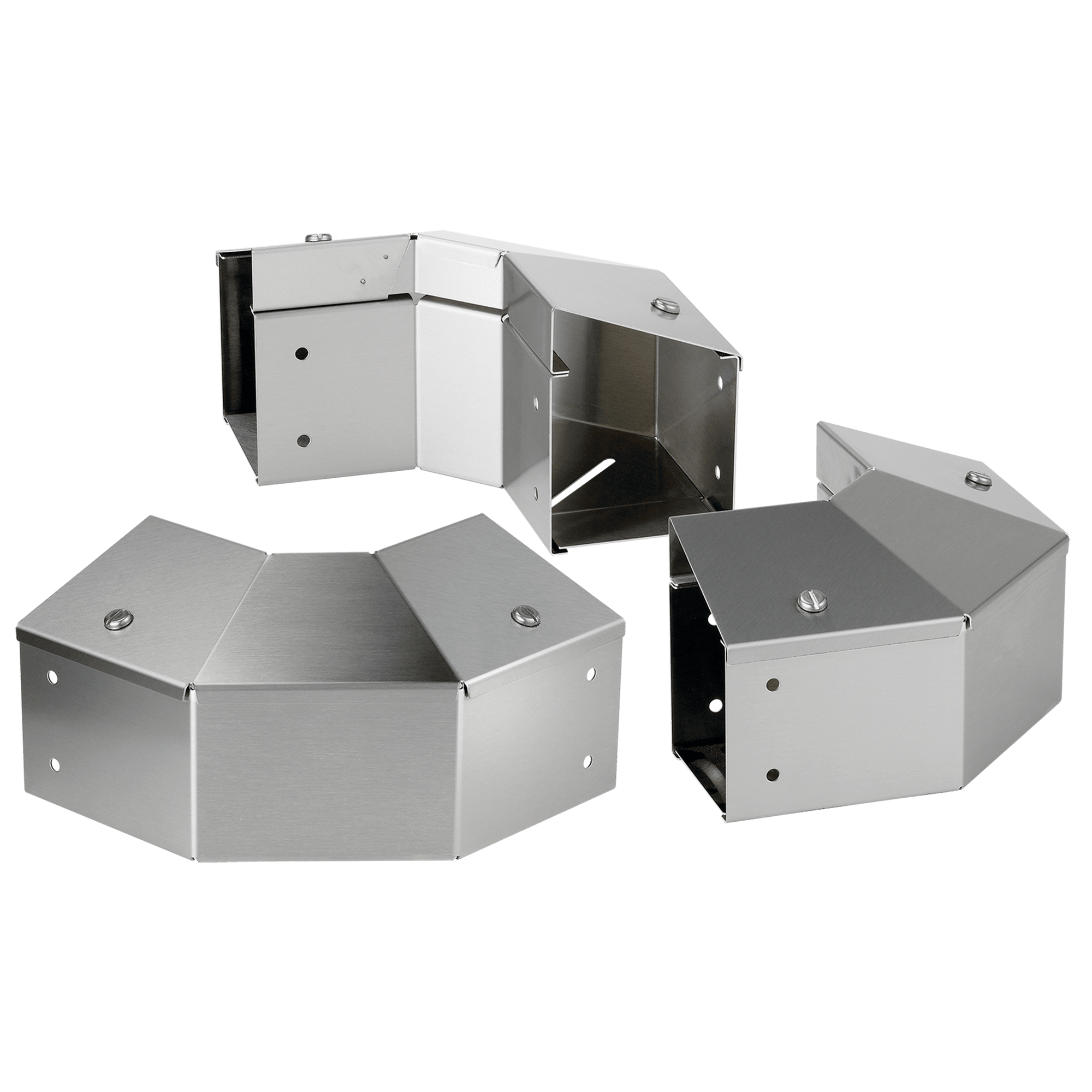 NVENT HOFFMAN - Gomito a 90 gradi CT con profilo sup. incl. all'esterno no ling., 6,00x6,00, spazzolato, SS304