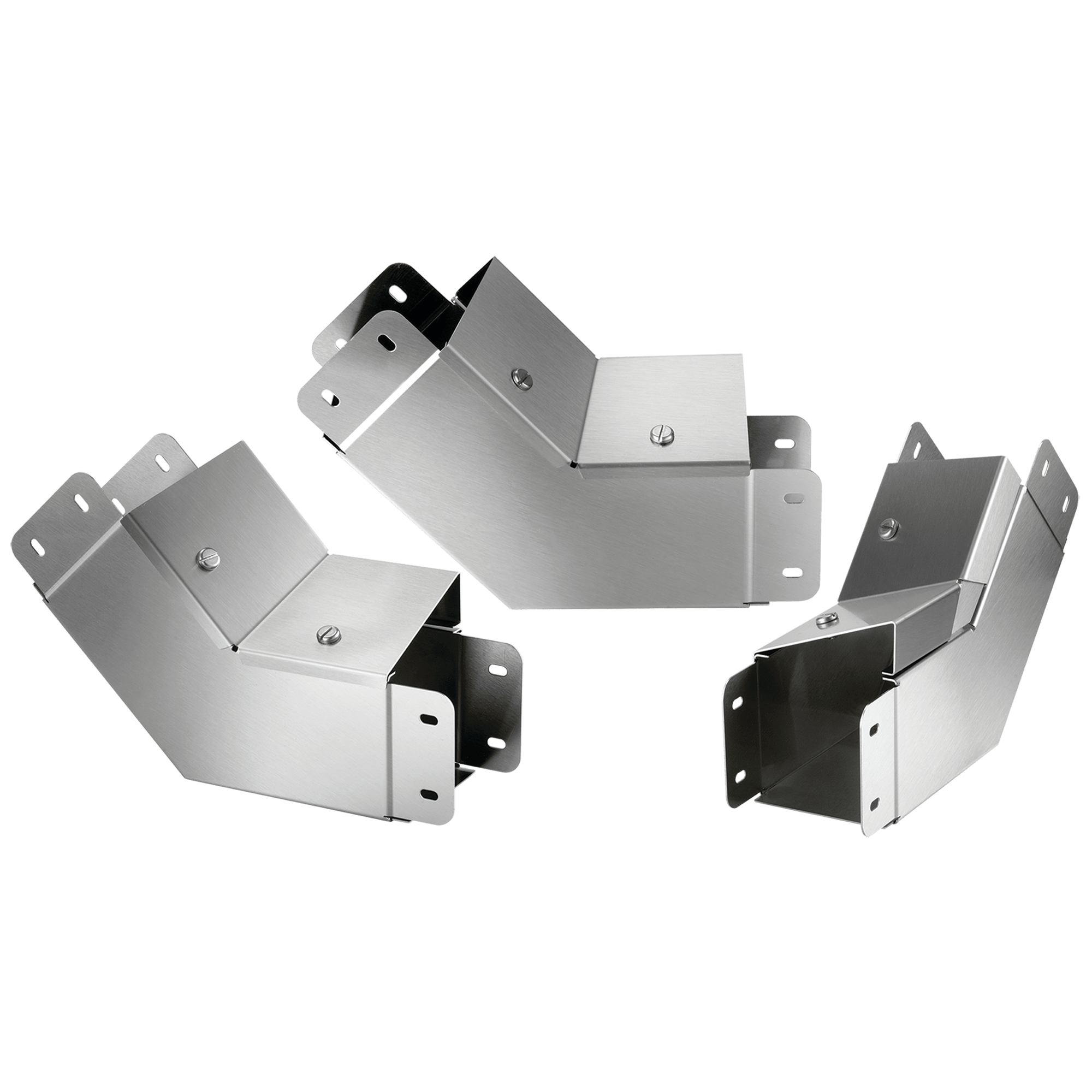 NVENT HOFFMAN - Gomito a 45 gradi Clean Tray con profilo interno inclinato, 6,00x6,00, spazzolato, SS304