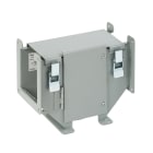 NVENT HOFFMAN - Raccordo a T con profilo incernierato a innesto e apertura superiore esterna, 4,00x4,00, grigio, acciaio