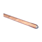 NVENT ERICO - Picchetto di terra ramato, filettato, diametro 5/8", lunghezza 4' (1,2m), spessore 10 mil, peso 3,4 lb (1,5 kg). Rod di terra in rame con collegamento a vite, diametro 14,2mm x lunghezza 1,2m, spessore 254 micron.