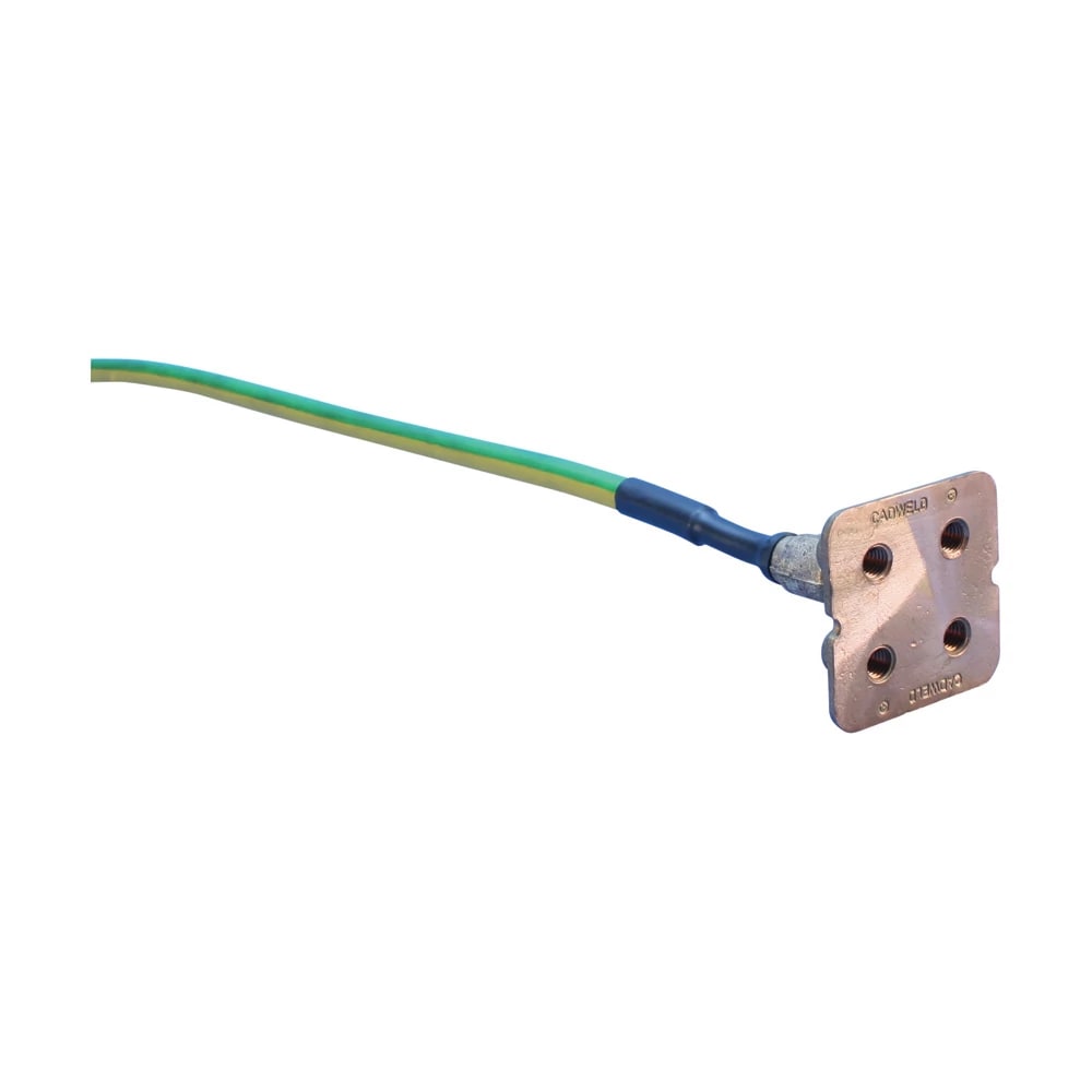 NVENT ERICO - Ponte di messa a terra B161, 4 perni, cavo isolato, diritto, 50 mm² a trefoli, 500 mm - EARTHBRIDGE B161, 4ST, INS CAB, STR, 50M, 500.