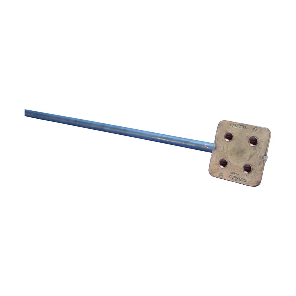NVENT ERICO - Ponte di messa a terra B161, 4 perni, acciaio rotondo solido, angolo 90°, Diametro 12 mm, 500 mm, EARTHBR B161, 4ST, SOLROST, 90, 12M DETER, 50.