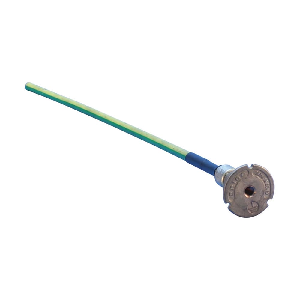 NVENT ERICO - Earthbridge per messa a terra con 1 perno, cavo isolato diritto da 50 mm² a trefoli per una lunghezza di 500 mm.