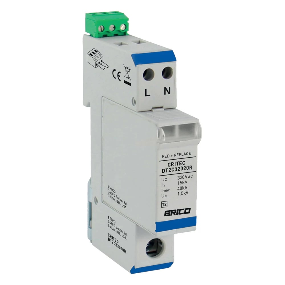 NVENT ERICO - dt2c spd compatto surge prot classe ii, modalità 2+0, 230 v.
