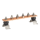 NVENT ERICO - Barra messa a terra elettrica 4-WAY, semplice, 4 connessioni, 0 disconnessioni, 300 mm.