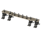 NVENT ERICO - Barra di terra stagno 4 connessioni 2 disconnessioni 450 mm 4-way tinned earth bar double disc links.