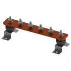 NVENT ERICO - Barra di terra con 24 connessioni, lunghezza 1.350 mm, senza disconnessioni.