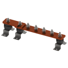 NVENT ERICO - Barra di terra con 24 connessioni e 1 disconnessione, lunghezza 1.425 mm, per uso industriale.