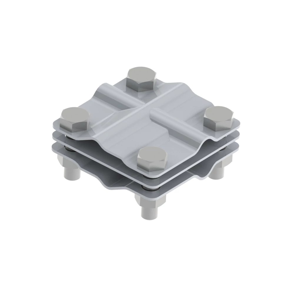 NVENT ERICO - Morsetto di messa a terra in acciaio inossidabile, 8-10 mm Solid, 35-50 mm² A trefoli, per nastro o asta.