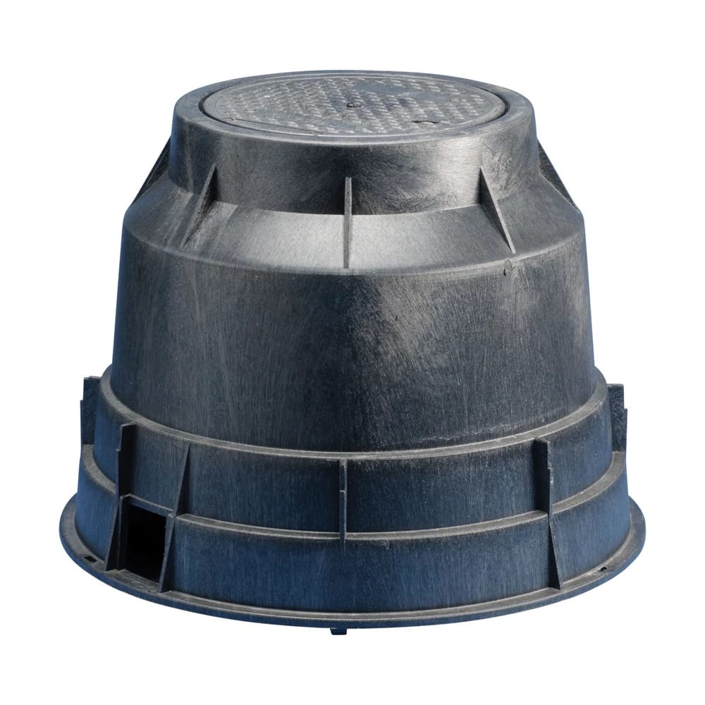 NVENT ERICO - Scatola di ispezione per conduit con sagoma, in HDPE, 619 mm OD, 464 mm, taglio per conduit incluso.