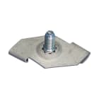 NVENT CADDY - 4G24 Clip torsione perno, ARMOUR, Grigio, 16mm Vite, 1.5mm Flangia, 24mm Telaio - 4G24 ARMOUR, GRAY, 16mm SCR, 1.5mmF, 24mmT-G.