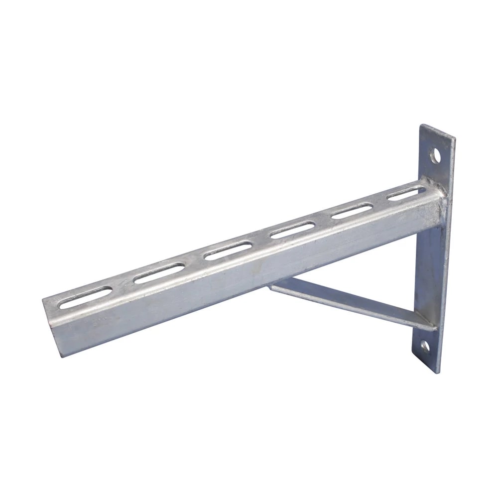 NVENT CADDY - Braccio a sbalzo per profilato a U, forato con saetta di rinforzo, 300x30x3 mm U-CHAN.CANT ARM, PERF.BRACE, 300x30x3 mm.