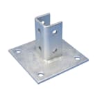 NVENT CADDY - Base colonna profonda tipo A zincata a caldo, dimensioni 150mm x 150mm x 100mm x 32mm, per base strutturale 150mm x 150mm x 10mm.