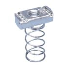 NVENT CADDY - Dado con molla per profilati strutturali tipo A, in acciaio zincato, dimensione M6.