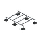 NVENT CADDY - Kit di supporto per unità di condizionamento a piramide per tetto, include 6 basi per colonna di 314mm ciascuna, altezza totale 2172mm.