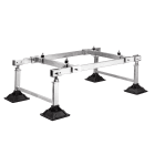 NVENT CADDY - Kit di supporto per unità di trattamento aria leggere Pyramid EQ SUP KIT, 4 basi per colonna, LIGHT D.