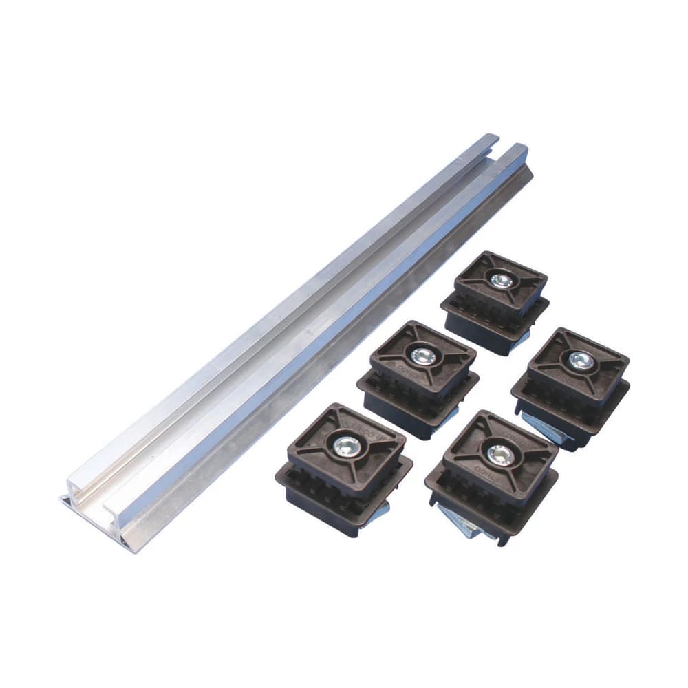 NVENT ERIFLEX - Guida di supporto per barre piatte regolabili in profilo di alluminio da 2 metri.