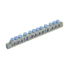 NVENT ERIFLEX - Morsettiera di terra e neutro in ottone con 12 connessioni, disponibile in confezione da 200 pezzi.