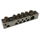 NVENT ERIFLEX - Barra messa terra neutro alluminio stagnato doppia 10 connessioni USC alluminio stagnato.