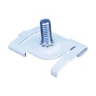 NVENT CADDY - 4G16 Clip torsione perno, Finitura verniciata Bianco, 24 mm Telaio, M6 Vite, 16 mm SCR, 1.5 mm F, 24 mm T-GRI.