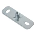 NVENT CADDY - Pias base due fori per barra filettata, accessori, zincato a freddo, M8 e M10, lunghezza 80mm, PBF 2 H baseplate thread rod, steel, electro-galvanized, M8 and M10.