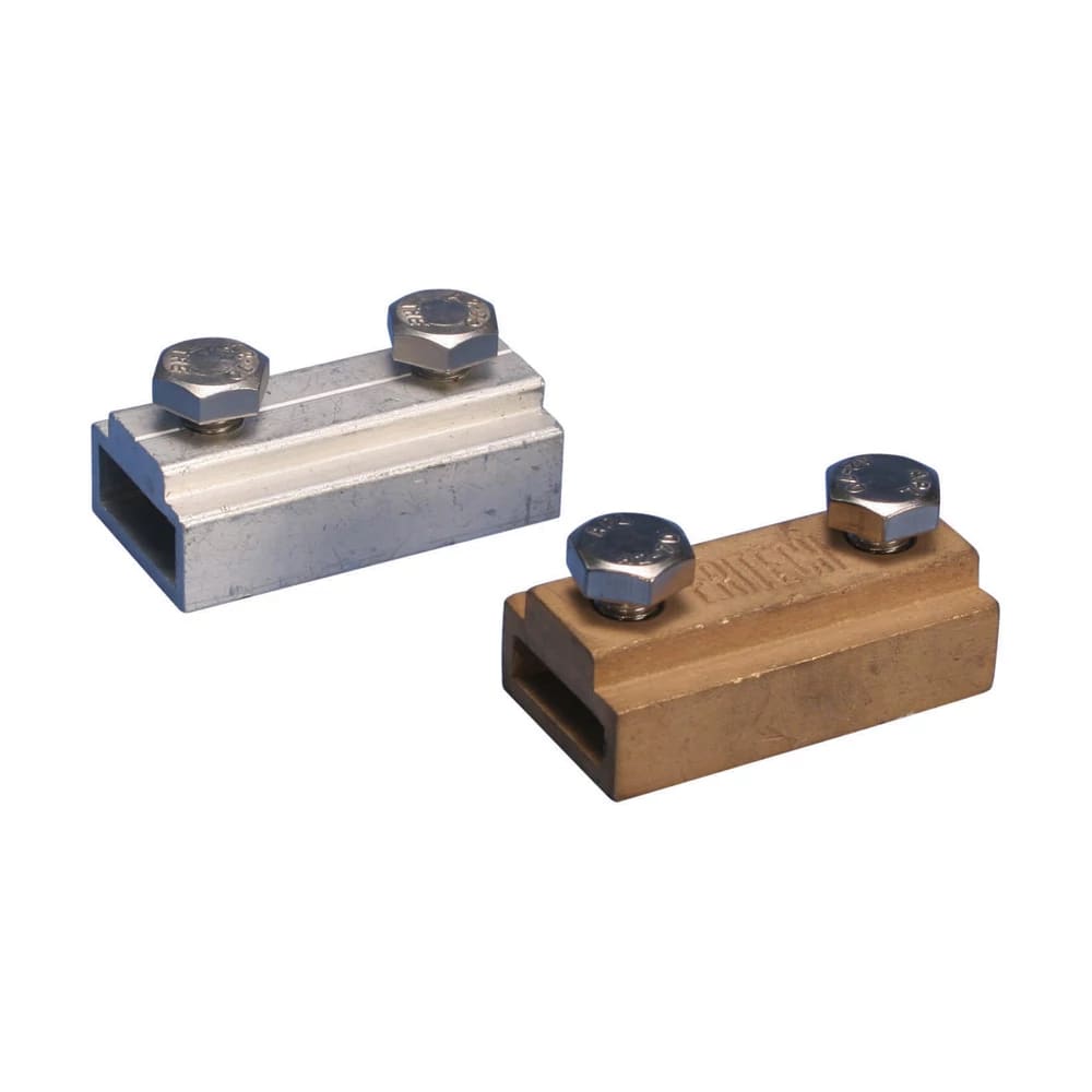 NVENT ERICO - Connettore a bandella in ottone, 25x3mm e 26x2mm Tape.