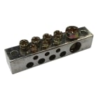 NVENT ERIFLEX - Barra messa terra neutro doppia alluminio stagnato 8 connessioni mors terra neutro doppia 8 usc all st.