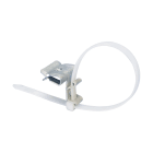 NVENT CADDY - Clip per fascette in plastica e acciaio armonico, ARMOUR, flangia da 2-3 mm, fascetta ferma in nylon bianco.