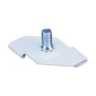 NVENT CADDY - 4G24 clip torsione perno, verniciata bianco, 25mm vite, 1.5mm flangia, 24mm telaio - 25mm vite bianca, 1.5mm flangia, 24mm telaio a griglia