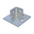 NVENT CADDY - Piastra base per colonna, 2 fori, angolo 1-1, 100x100x40 mm.