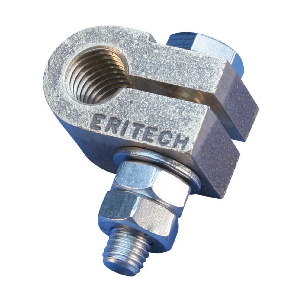 NVENT ERICO - Morsetto diviso per picchetto di terra, da barra filettata a bandella, 14.8 mm Max dia, M10 Thread, GR ROD SPLIT CLAMP, ROD TAPE, 14.8M MAX D.