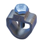 NVENT ERICO - Morsetto per picchetto di terra, barra filettata a bandella, tipo A. EARTH ROD CLAMP, ROD TO TAPE, TYPE A. 158410