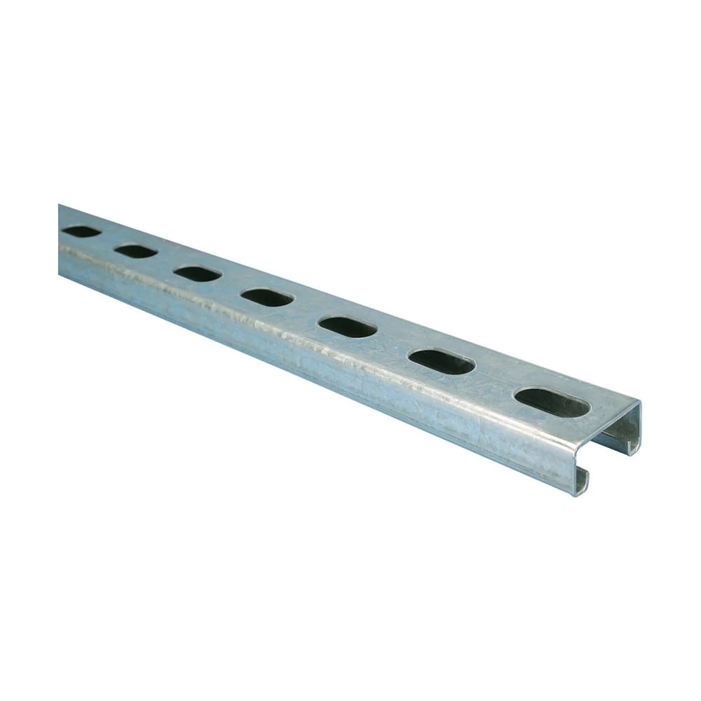 NVENT CADDY - Profilo strutturale tipo C, asolato, in acciaio prezinco, dimensioni 2m x 21mm x 41mm x 2mm. 310256