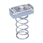 NVENT CADDY - Dado con molla per profilati strutturali tipo A, in acciaio zincato, dimensione M6.