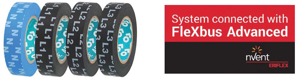 NVENT ERIFLEX - Kit per identificazione fasi isolante Flexbus L1/L2/L3/N adesivo. 508175