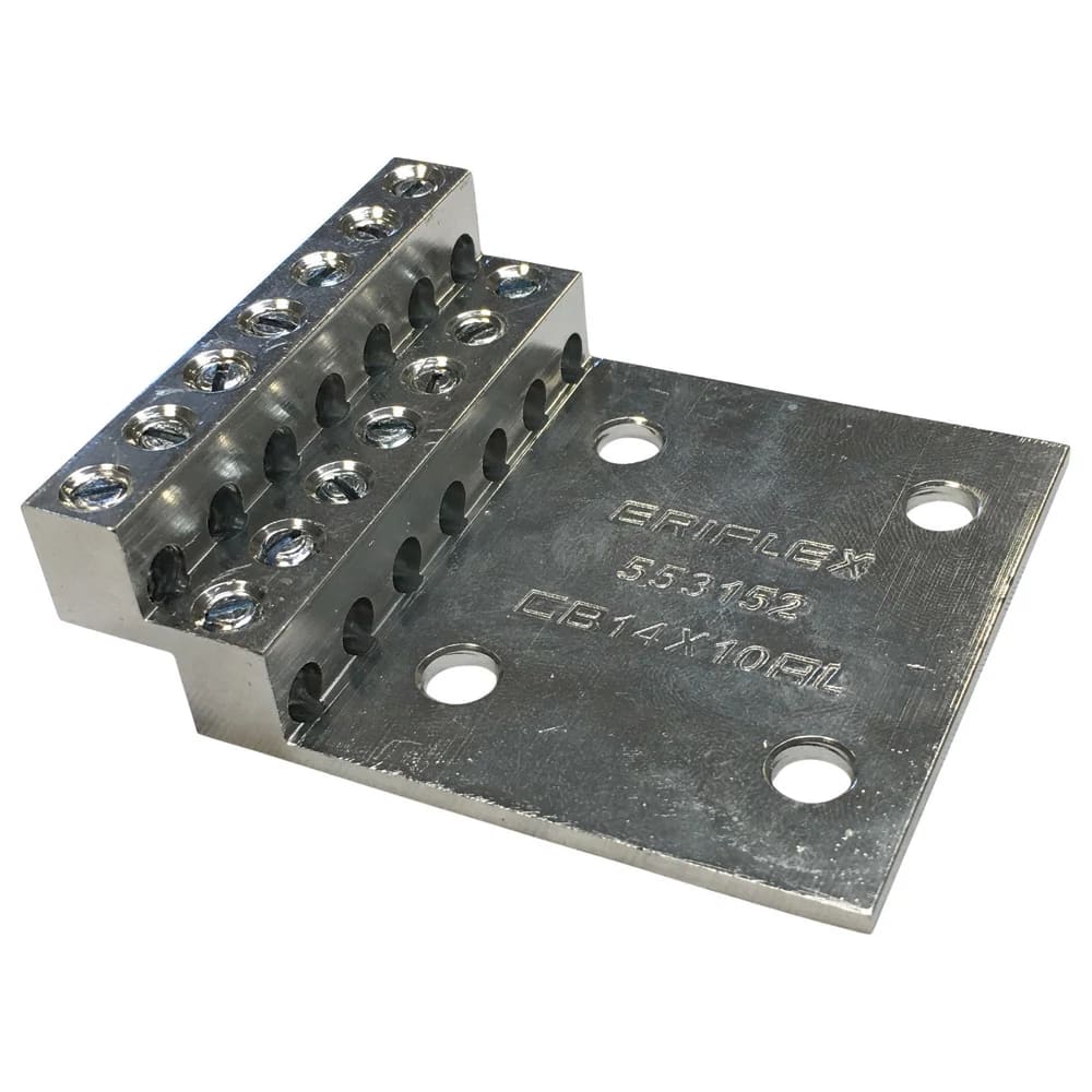 NVENT ERIFLEX - Barra collettrice 14 connessioni in alluminio stagnato CB 14x10. 553152