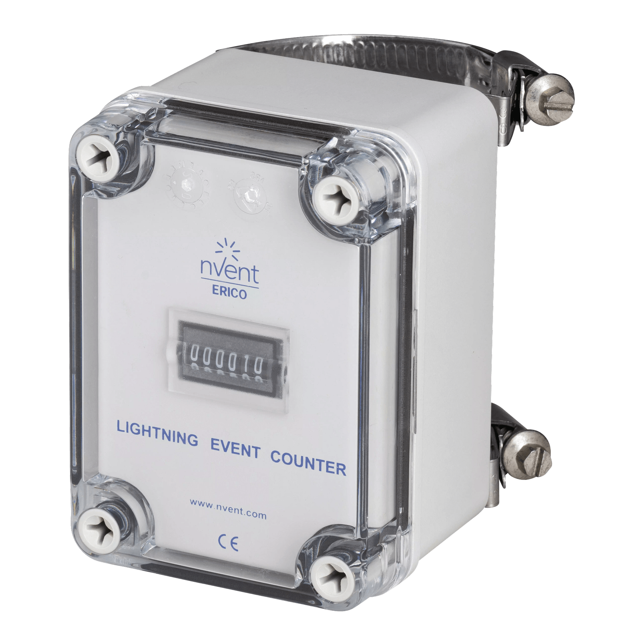 NVENT ERICO - Soglia di attivazione contatore da fulmini meccanico 2 kA 8/20 ?s MECHANICAL LIGHTNING EVENT COUNTER. 702050