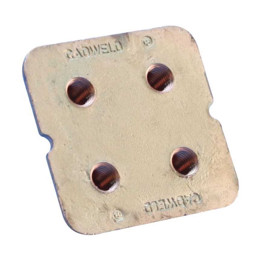 NVENT ERICO - Punto di contatto con la terra B161/B164, quattro perni in rame, diametro 14 mm, filettatura M10. Earthpoint B161/B164, quattro staffe, rame, diametro 14 mm, filettatura M10.
