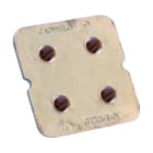 NVENT ERICO - Punto di contatto con la terra B161/B164, 4 perni in rame, diametro 10,7 mm, filettatura M12.