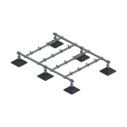 NVENT CADDY - Kit di supporto per unità di condizionamento a piramide per tetto, include 6 basi per colonna di 314mm ciascuna, altezza totale 2172mm.