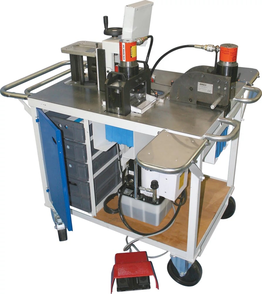 NVENT ERIFLEX - Centro di lavoro idraulico per barre flessibili/non flessibili, 230 V BANCO LAVORO IDR. BARRE RAME FLEXIBAR 22.