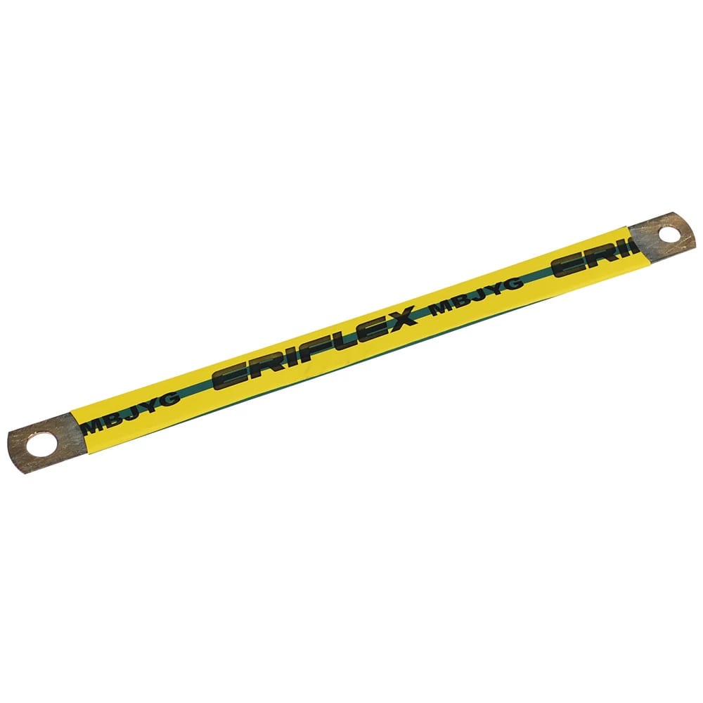 NVENT ERIFLEX - Treccia giallo-verde di messa a terra, isolamento giallo/verde, 120A, 16mm2, lunghezza 200mm.