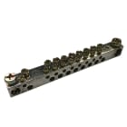 NVENT ERIFLEX - Barra messa terra neutro doppia alluminio stagnato 20 connessioni mors.