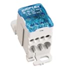 NVENT ERIFLEX - Distributore di potenza unipolare, 80 A IEC, cavo in linea, carico 6 cavi, rame RIPARTITORE UNIPOLARE UD 80 A.