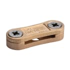 NVENT ERICO - Clip per bandella in bronzo duro con piombo, S304, 25x3mm, nastro isolato, morsetto per nastro in ottone, 25x3m, isolato.