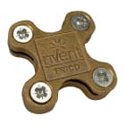 NVENT ERICO - Morsetto quadrato in ottone, per bandella, 25x3m tape, 54mx13mx54m.