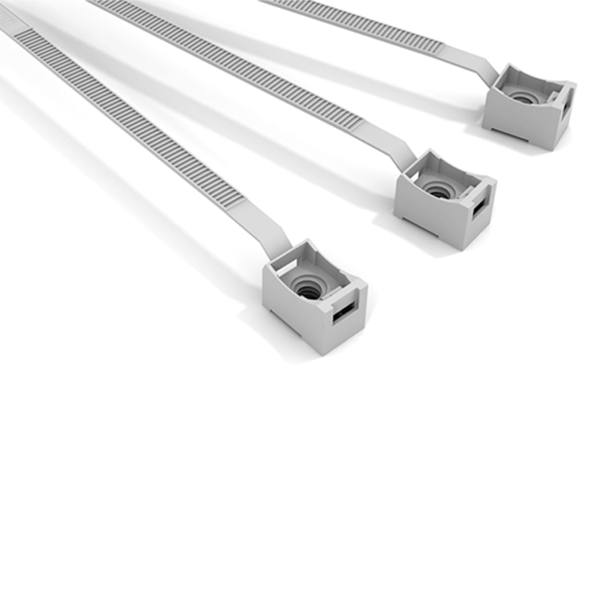 ETELEC - Fascette fissatubi in nylon 285 x 7,5 mm grigio RAL 7035 FGS28575